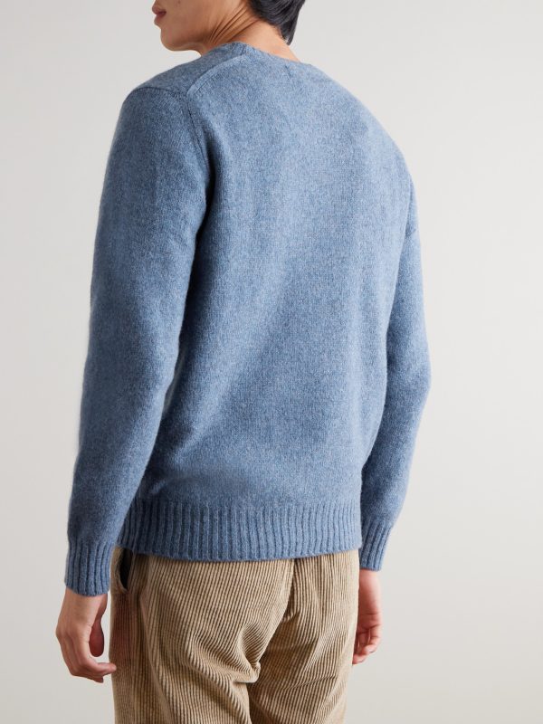 Brushed Shetland Wool Sweater - BK
