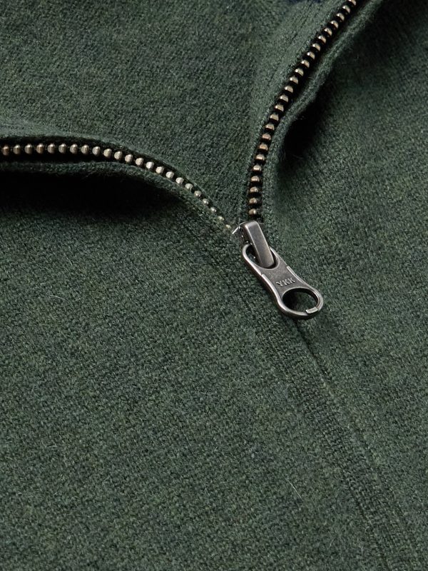 Wool and Cashmere-Blend Half-Zip Sweater - CU