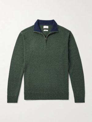 Wool and Cashmere-Blend Half-Zip Sweater Wool and Cashmere-Blend Half-Zip Sweater
