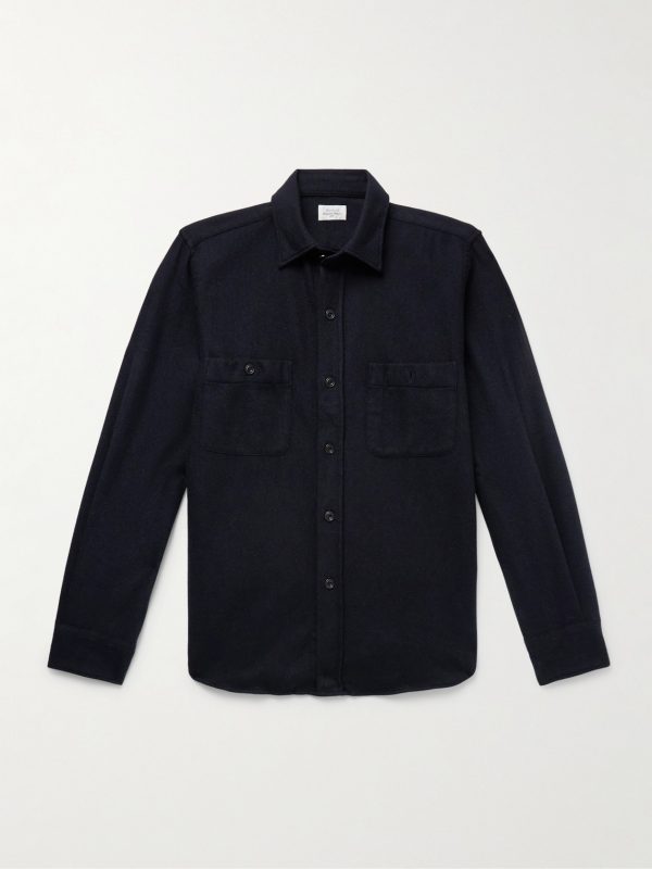 Percey Wool-Blend Flannel Shirt Percey Wool-Blend Flannel Shirt