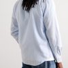Pitt Button-Down Collar Striped Cotton Shirt - BK