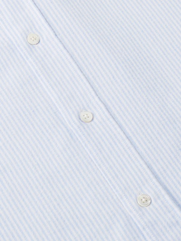Pitt Button-Down Collar Striped Cotton Shirt - CU