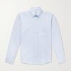 Pitt Button-Down Collar Striped Cotton Shirt