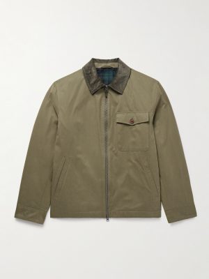 Daren Cotton-Corduroy Trimmed Canvas Jacket Daren Cotton-Corduroy Trimmed Canvas Jacket