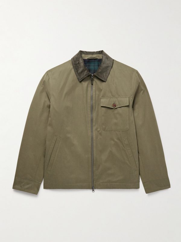 Daren Cotton-Corduroy Trimmed Canvas Jacket Daren Cotton-Corduroy Trimmed Canvas Jacket