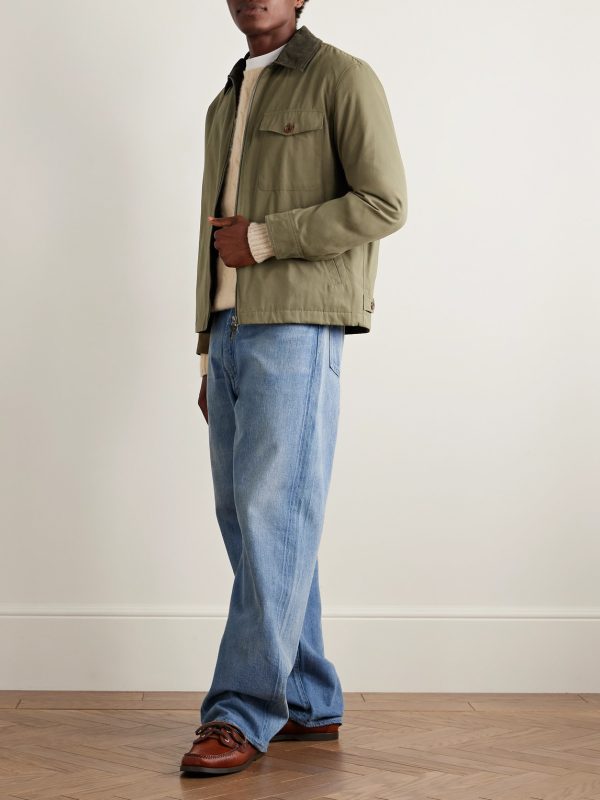 Daren Cotton-Corduroy Trimmed Canvas Jacket - OU Daren Cotton-Corduroy Trimmed Canvas Jacket - OU