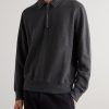 Cotton-Blend Jersey Half-Zip Sweatshirt - FR Cotton-Blend Jersey Half-Zip Sweatshirt - FR
