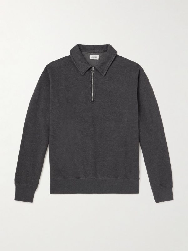 Cotton-Blend Jersey Half-Zip Sweatshirt Cotton-Blend Jersey Half-Zip Sweatshirt
