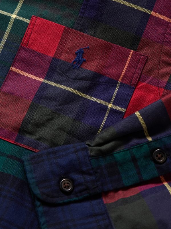 Patchwork Checked Cotton-Flannel Shirt - CU Patchwork Checked Cotton-Flannel Shirt - CU