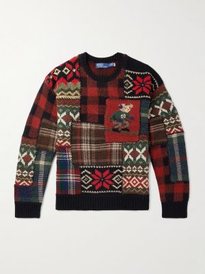 Patchwork Jacquard-Knit Wool and Cashmere-Blend Sweater Patchwork Jacquard-Knit Wool and Cashmere-Blend Sweater