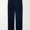 Bedford Slim-Fit Straight-Leg Cotton-Blend Corduroy Trousers