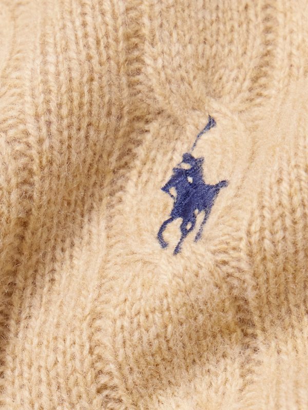 Logo-Embroidered Cable-Knit Wool and Cashmere-Blend Sweater - CU Logo-Embroidered Cable-Knit Wool and Cashmere-Blend Sweater - CU