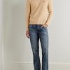 Logo-Embroidered Cable-Knit Wool and Cashmere-Blend Sweater - OU Logo-Embroidered Cable-Knit Wool and Cashmere-Blend Sweater - OU