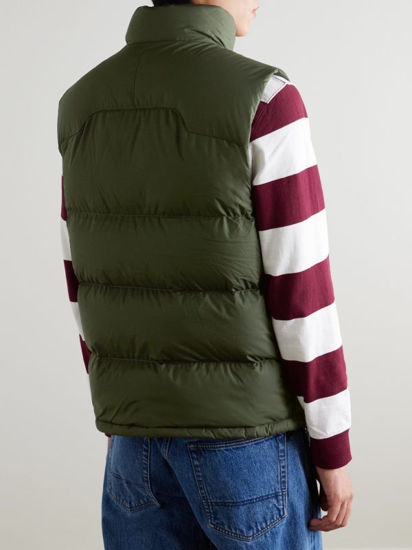 Gorham Logo-Embroidered Quilted Padded Shell Down Gilet - BK Gorham Logo-Embroidered Quilted Padded Shell Down Gilet - BK