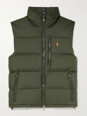 Gorham Logo-Embroidered Quilted Padded Shell Down Gilet