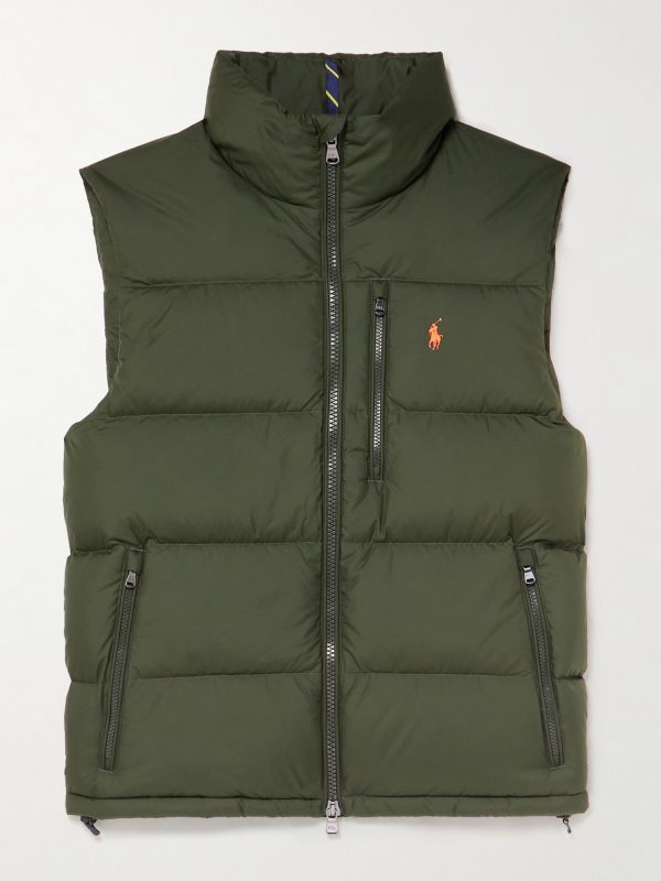 Gorham Logo-Embroidered Quilted Padded Shell Down Gilet Gorham Logo-Embroidered Quilted Padded Shell Down Gilet