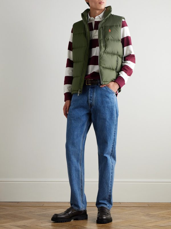 Gorham Logo-Embroidered Quilted Padded Shell Down Gilet - OU Gorham Logo-Embroidered Quilted Padded Shell Down Gilet - OU