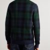Logo-Embroidered Checked Wool Sweater - BK