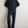 Logo-Embroidered Checked Wool Sweater - OU
