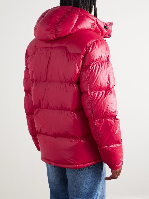Logo-Embroidered Quilted Recycled-Shell Hooded Down Jacket - BK Logo-Embroidered Quilted Recycled-Shell Hooded Down Jacket - BK