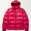 Logo-Embroidered Quilted Recycled-Shell Hooded Down Jacket Logo-Embroidered Quilted Recycled-Shell Hooded Down Jacket