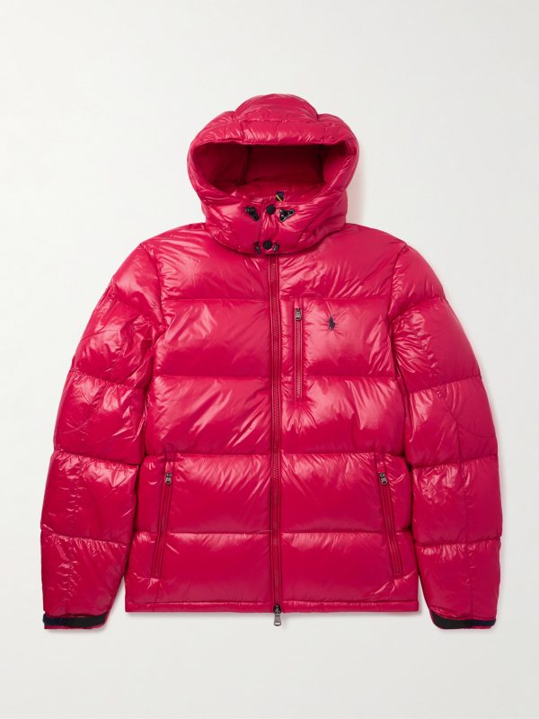 Logo-Embroidered Quilted Recycled-Shell Hooded Down Jacket Logo-Embroidered Quilted Recycled-Shell Hooded Down Jacket