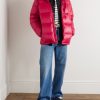 Logo-Embroidered Quilted Recycled-Shell Hooded Down Jacket - OU Logo-Embroidered Quilted Recycled-Shell Hooded Down Jacket - OU