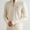 Logo-Embroidered Cable-Knit Wool and Cashmere-Blend Half-Zip Sweater - FR Logo-Embroidered Cable-Knit Wool and Cashmere-Blend Half-Zip Sweater - FR