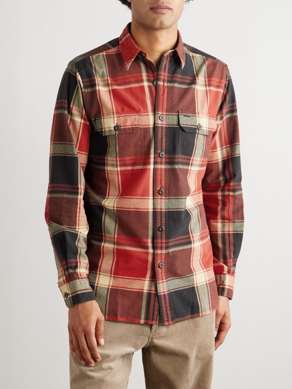 Checked Brushed-Cotton Oxford Shirt - FR