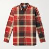 Checked Brushed-Cotton Oxford Shirt