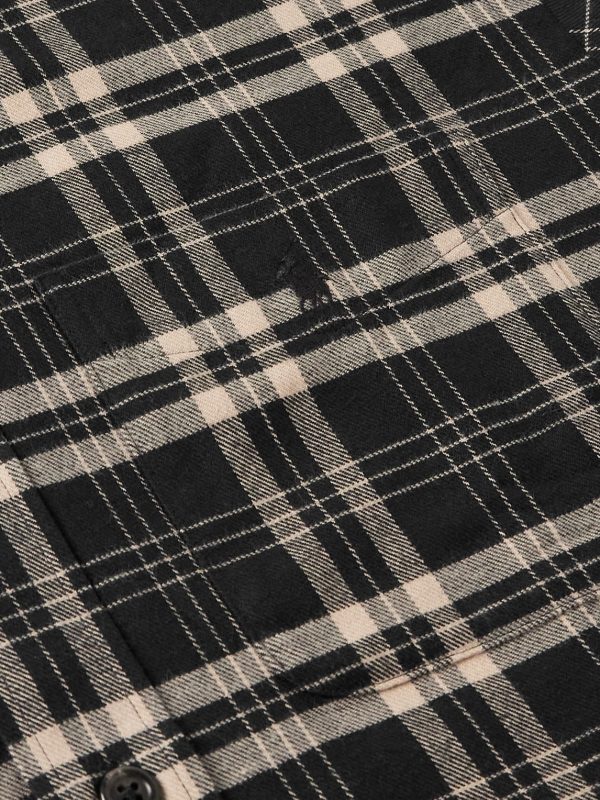 Button-Down Collar Checked Cotton-Blend Flannel Shirt - CU