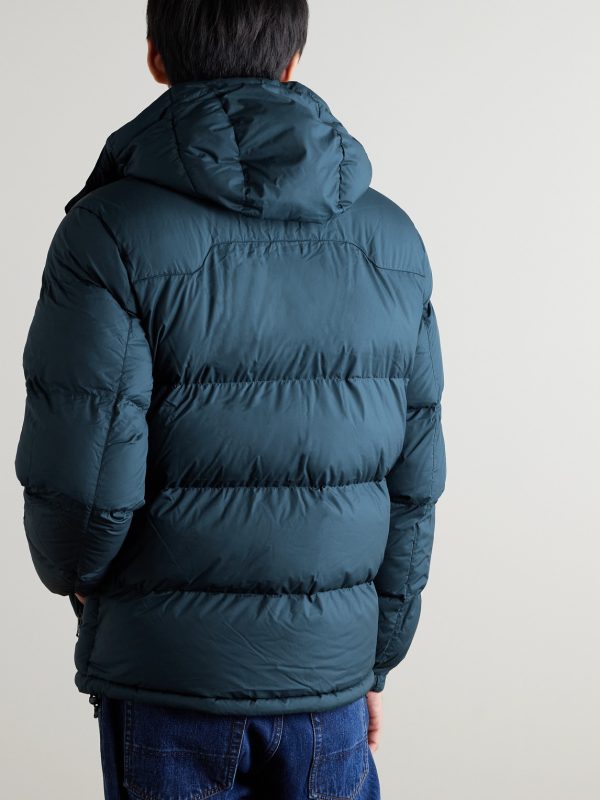 Logo-Embroidered Quilted Padded Shell Hooded Down Jacket - BK Logo-Embroidered Quilted Padded Shell Hooded Down Jacket - BK