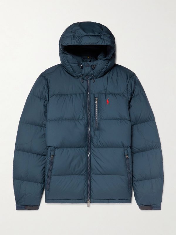 Logo-Embroidered Quilted Padded Shell Hooded Down Jacket Logo-Embroidered Quilted Padded Shell Hooded Down Jacket