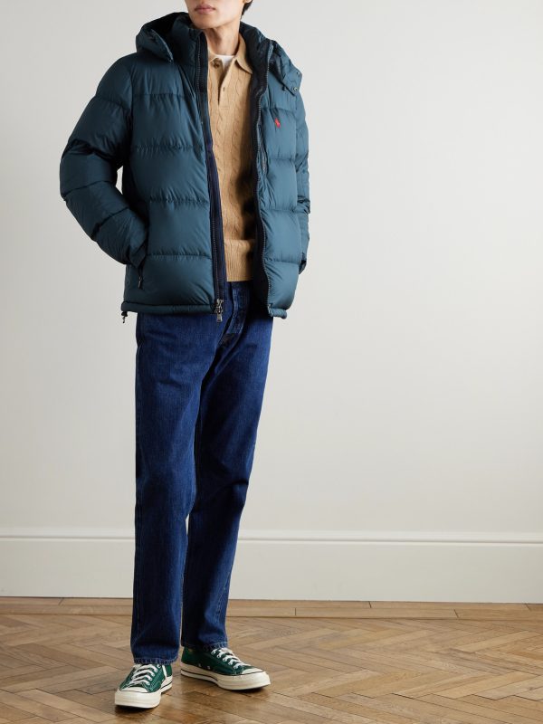 Logo-Embroidered Quilted Padded Shell Hooded Down Jacket - OU Logo-Embroidered Quilted Padded Shell Hooded Down Jacket - OU
