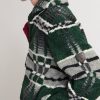 Shawl-Collar Checked Woven Zip-Up Cardigan - CU Shawl-Collar Checked Woven Zip-Up Cardigan - CU