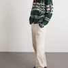 Shawl-Collar Checked Woven Zip-Up Cardigan - OU Shawl-Collar Checked Woven Zip-Up Cardigan - OU