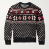 Intarsia Cotton and Cashmere-Blend Sweater Intarsia Cotton and Cashmere-Blend Sweater
