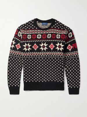 Intarsia Cotton and Cashmere-Blend Sweater Intarsia Cotton and Cashmere-Blend Sweater
