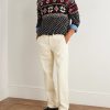 Intarsia Cotton and Cashmere-Blend Sweater - OU Intarsia Cotton and Cashmere-Blend Sweater - OU