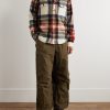 Checked Cotton-Flannel Shirt - OU Checked Cotton-Flannel Shirt - OU
