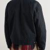 Logo-Appliquéd Corduroy-Trimmed Padded Cotton-Canvas Field Jacket - BK