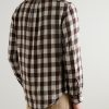 Button-Down Collar Logo-Embroidered Checked Cotton Shirt - BK