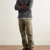 Logo-Embroidered Herringbone Cotton Half-Zip Sweatshirt - OU