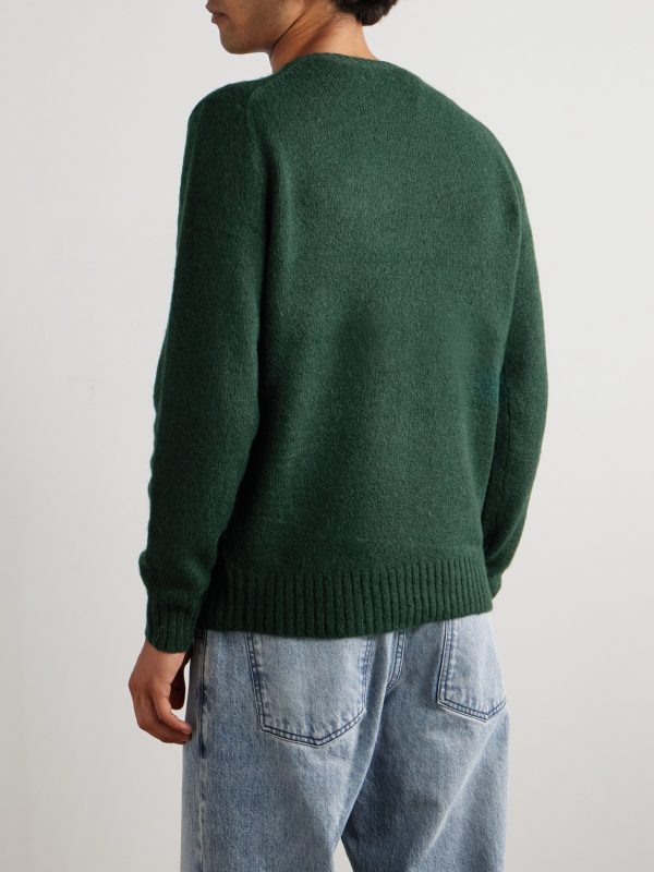 Logo-Embroidered Knitted Sweater - BK Logo-Embroidered Knitted Sweater - BK