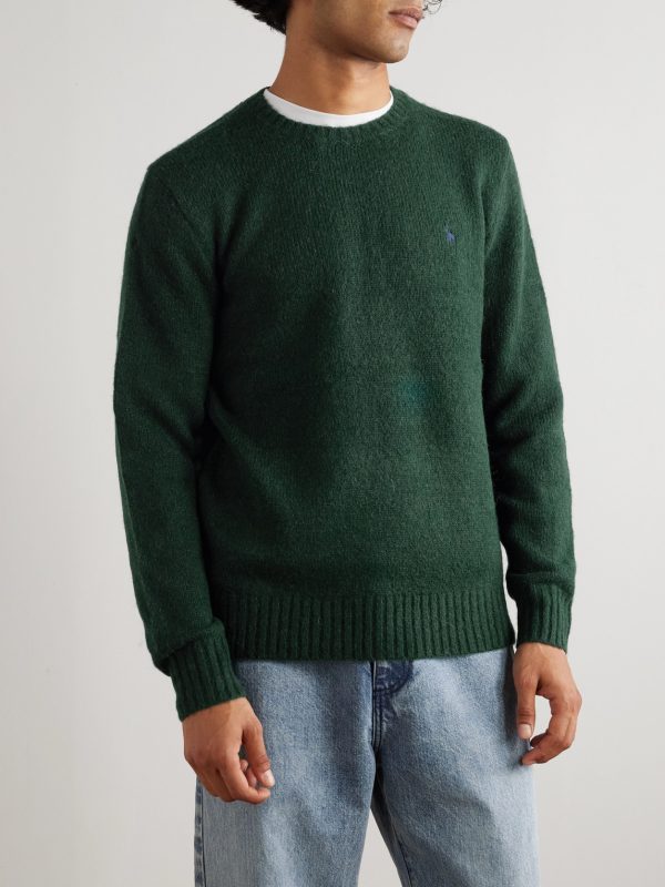 Logo-Embroidered Knitted Sweater - FR Logo-Embroidered Knitted Sweater - FR
