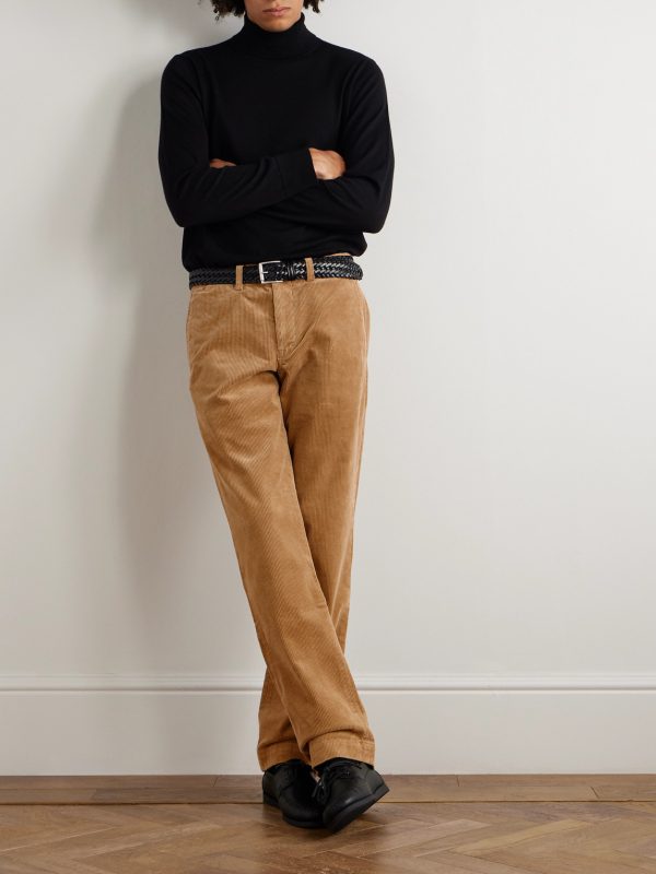 Bedford Slim-Fit Straight-Leg Cotton-Blend Corduroy Trousers - OU Bedford Slim-Fit Straight-Leg Cotton-Blend Corduroy Trousers - OU