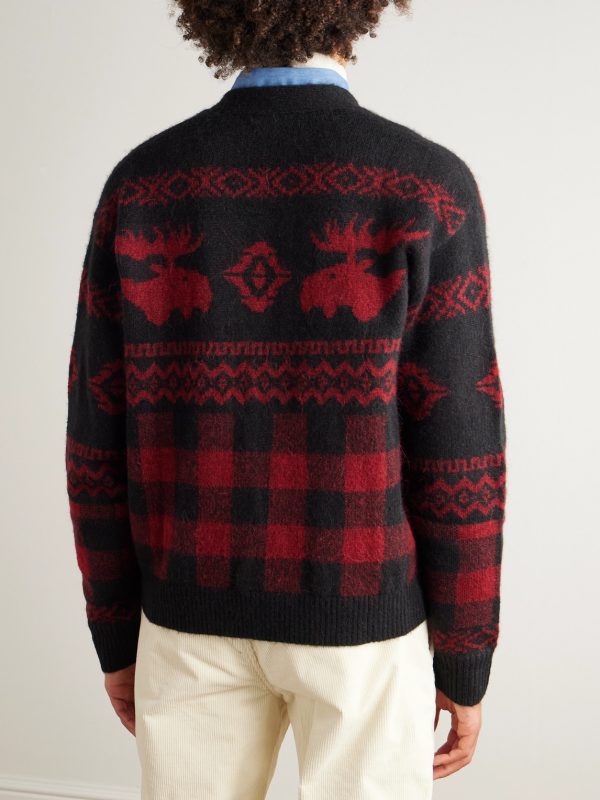 Jacquard-Knit Cardigan - BK Jacquard-Knit Cardigan - BK