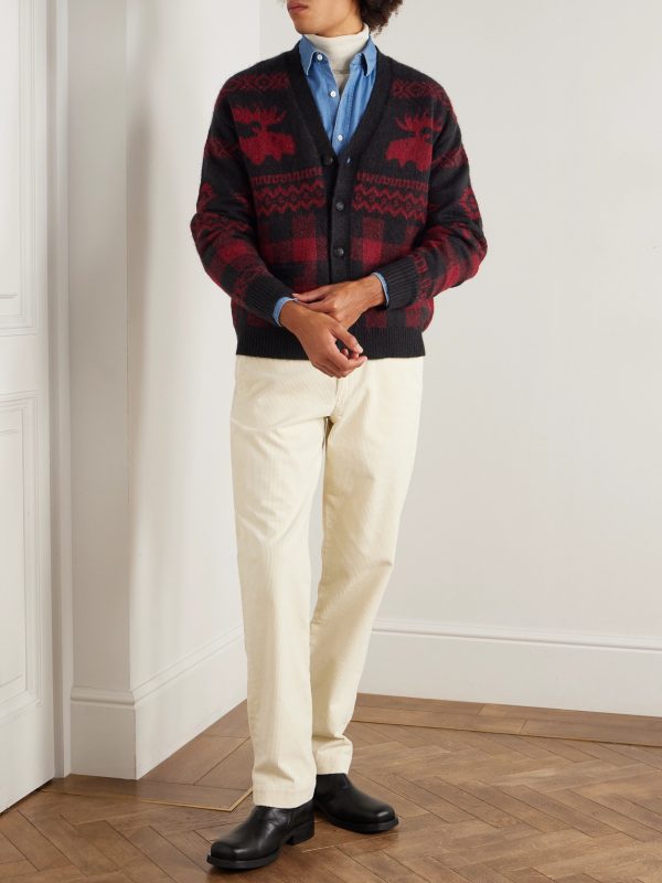 Jacquard-Knit Cardigan - OU Jacquard-Knit Cardigan - OU