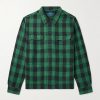Logo-Embroidered Checked Cotton-Flannel Overshirt Logo-Embroidered Checked Cotton-Flannel Overshirt