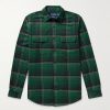 Checked Cotton-Blend Flannel Shirt Checked Cotton-Blend Flannel Shirt